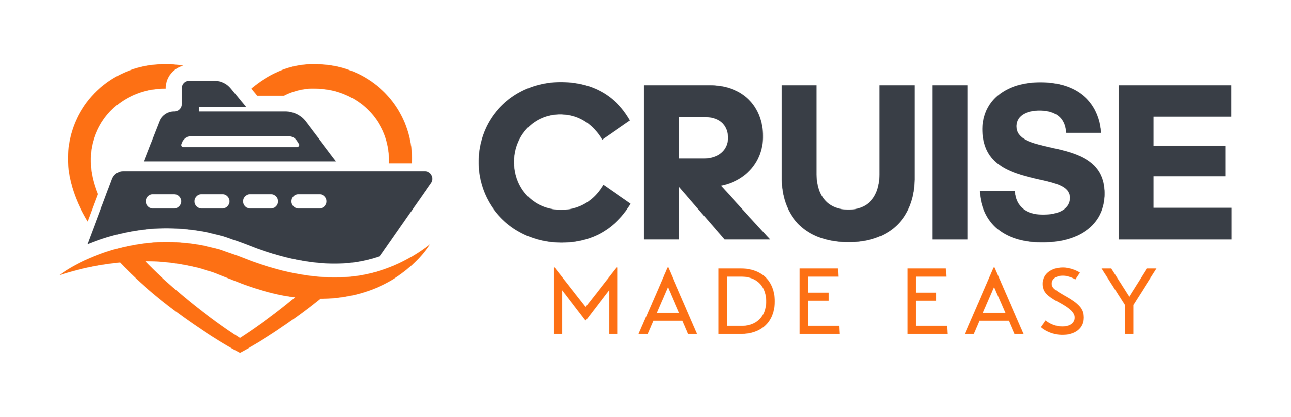 Logo of Cruise Made Easy, featuring a ship.